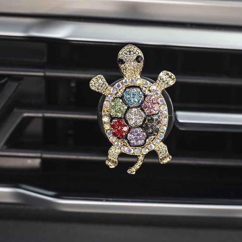Car Vent Perfume Clip Cute Cartoon Turtle Design Car Interior Air Freshener Unique Scent Ornament for Auto Use