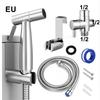 Stainless Steel Handheld Toilet Bidet Sprayer Set Self Cleaning Hand Bidet Faucet Shower Head For Bathroom