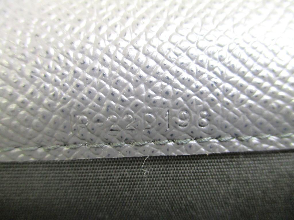 Authentic Salvatore Ferragamo Gray Black Leather Business Card Holder #a746  Refurbished