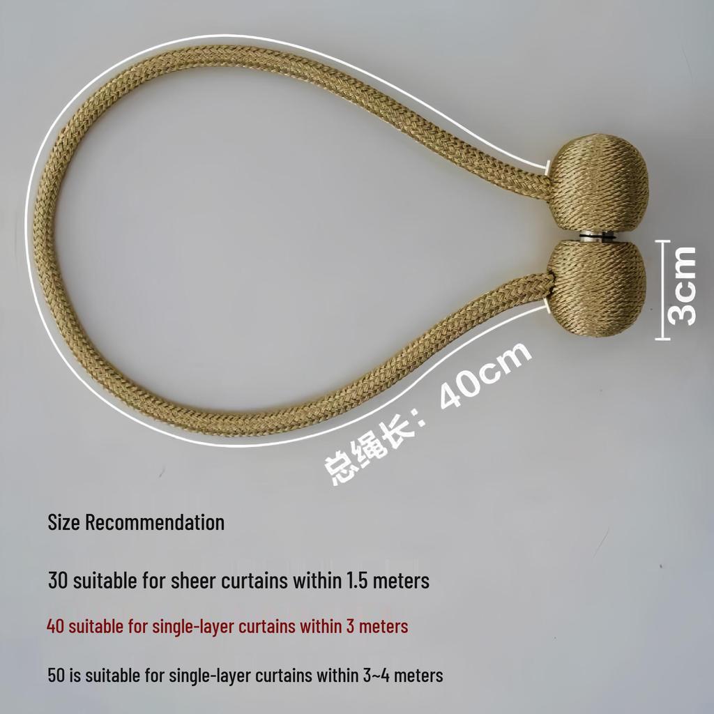 Magnetic Curtain Tieback Earphone Holder Rope Strap Hook Accessories