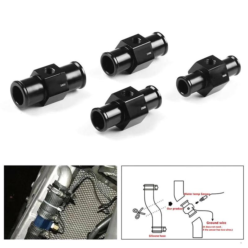 Adaptor furtun senzor temperatura apei negre indicator radiator temperatura apei țeavă comună