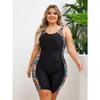 European and American One-piece Plus-size Swimsuit Sports and Knee-cover Slim-fit Sports Flat-angle Swimsuit