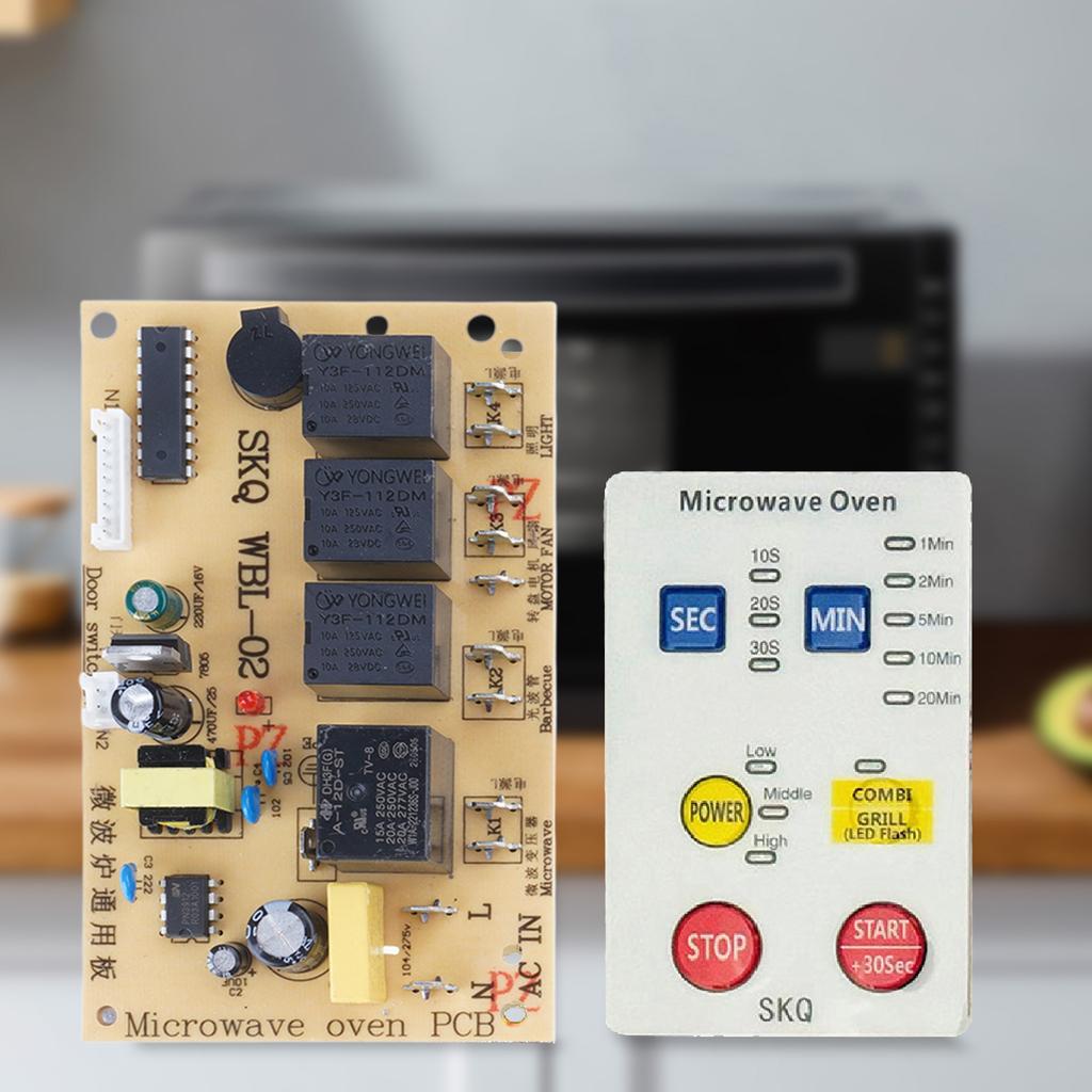 Microwave Oven Universal Board Motherboard Repair Board Modified Circuit Board Accessories Ultra-Thin Button Replacement