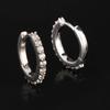 White Cubic Zirconia Stud Earrings 925 Silver Yellow Gold Plated