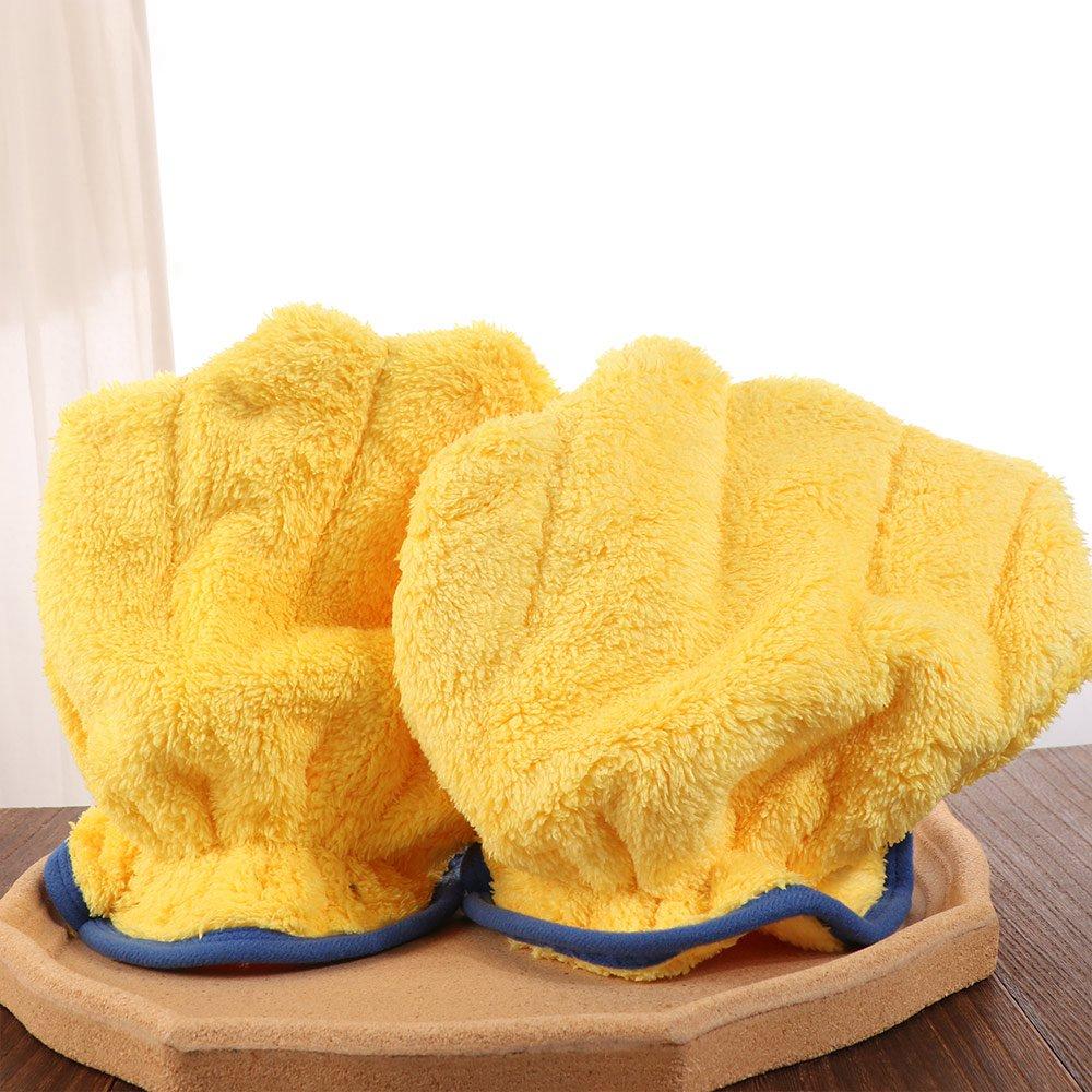 Soft Absorbent Gloves Coral Fleece Wipe Head Towel Hair Accessory Quick Dry Mittens  Barber Shop