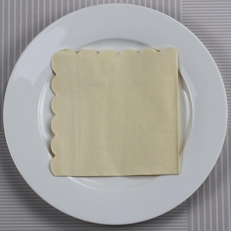 20pcs/pack 25x25cm Solid Color Lace Paper Disposable Napkins Cocktail Dinner Wedding Birthday Xmas Party Decoration