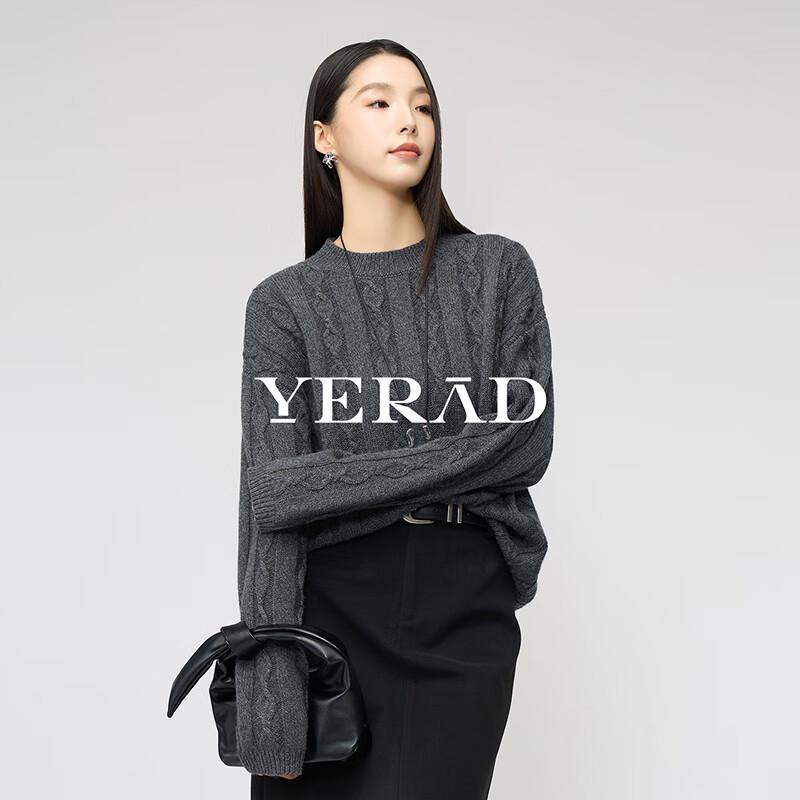 Yalida Women s Wool Blend Cable Knit Sweater L