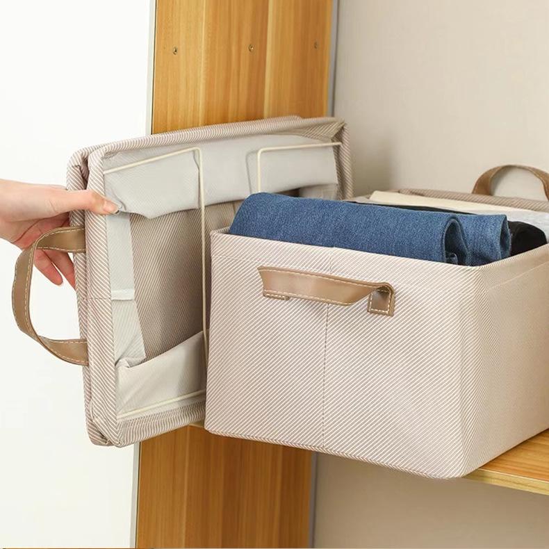 Velvet Steel Frame Foldable Seasonal Storage Box 47*28*20cm, Set of 6