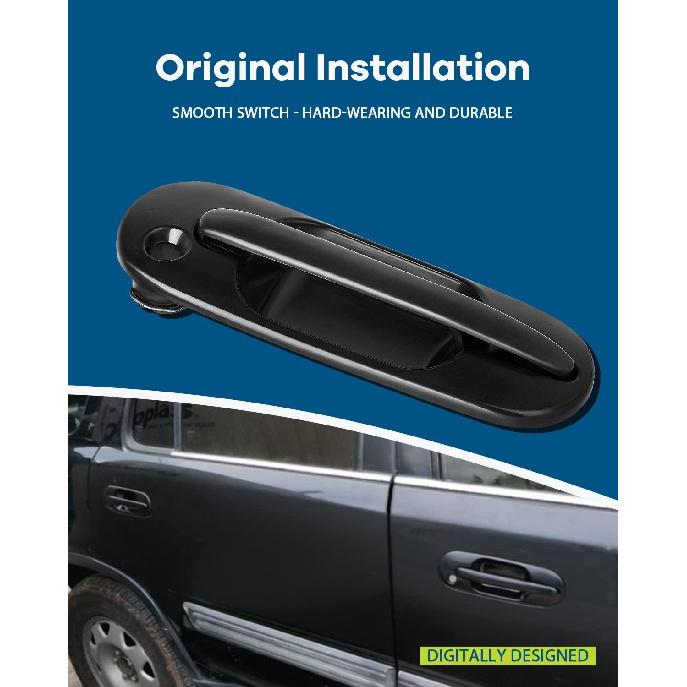 LUJUNTEC Vnější klika dveří přední strana spolujezdce Náhrada za 1997-2001 pro Honda pro CR-V Černá