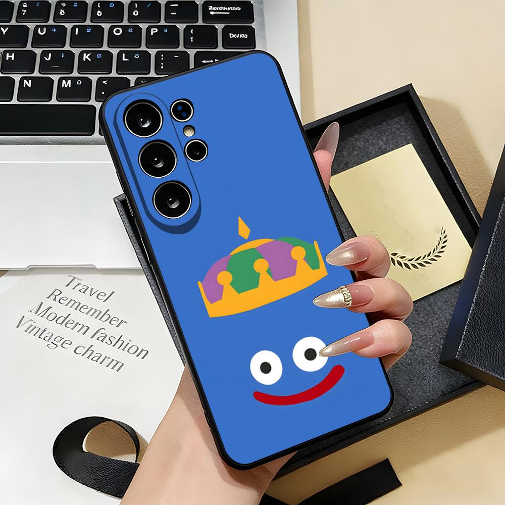 D-dragon Q-Quest Slime Phone Case For Samsung S26 S25 S24 FE S23 S22 S21 Plus S20 Ultra Note20Ultra Black Soft Shell