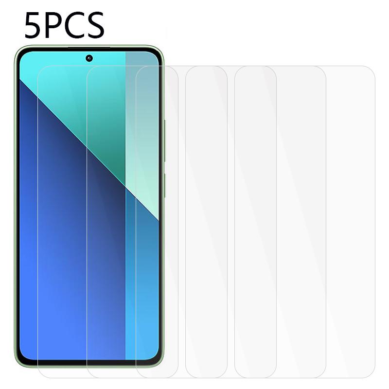 

5PCS For Xiaomi Redmi Note 13 4G Screen Protector 0.3mm Tempered Glass Film 2.5D Scratch Resistant As Shown A