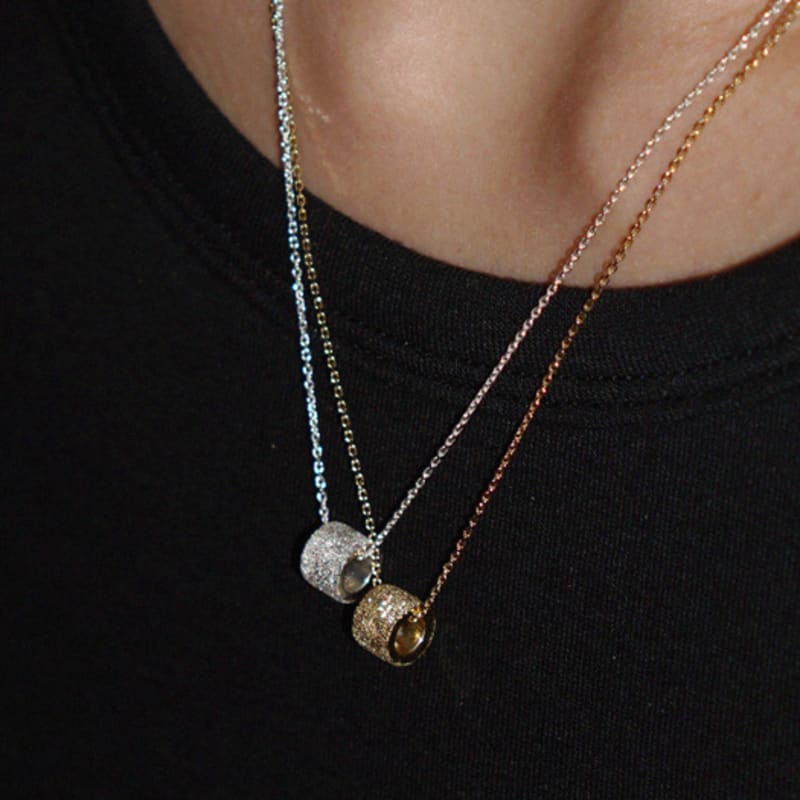 OURPIERRE GRANITO DONUT NECKLACE VERMEIL