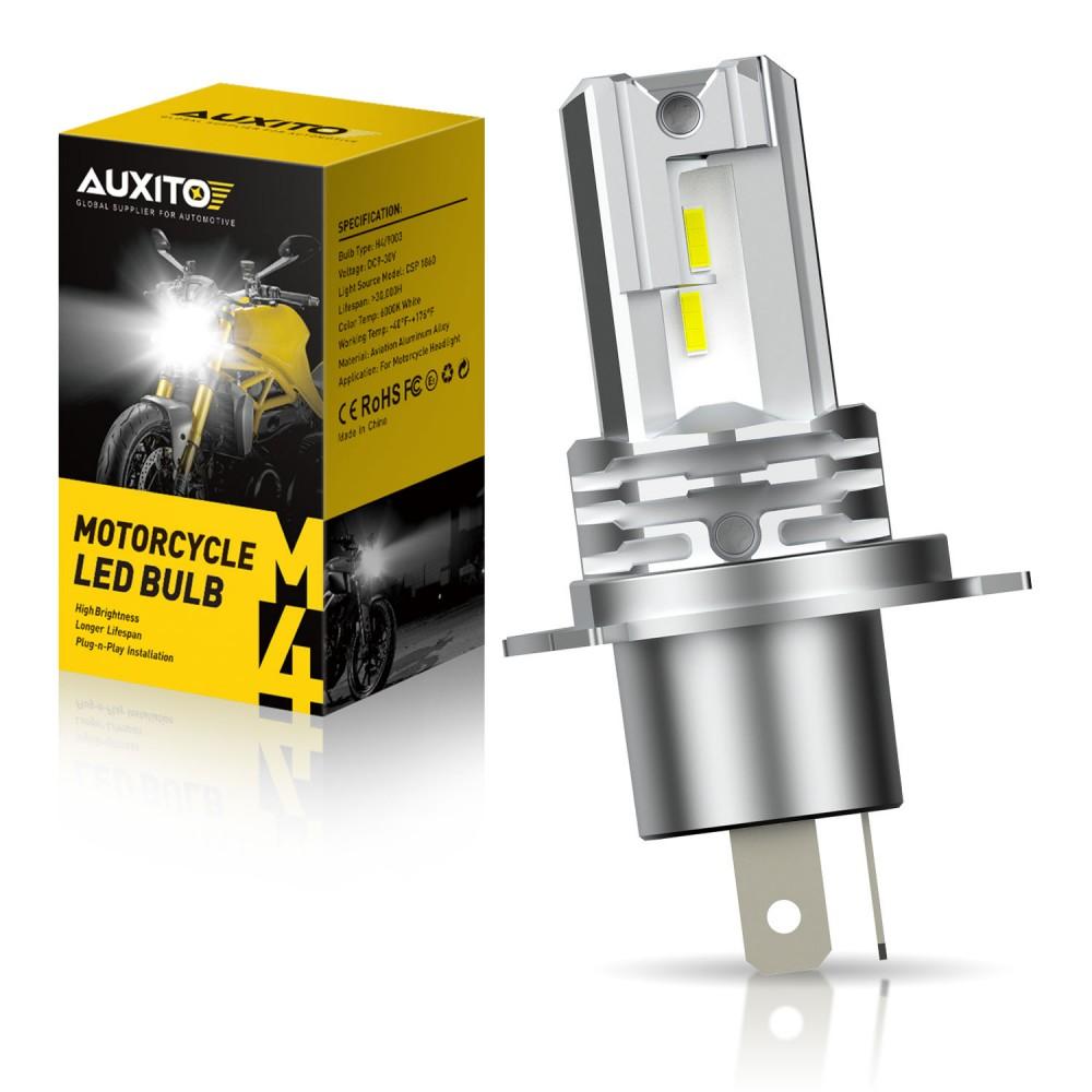 AUXITO H4 LED Light CANBUS Motorcycle Headlight Bulb CSP for Car Motorcycle H4 9003 HB2 LED High and Low Beam Moto Lamp 12V 24V H4