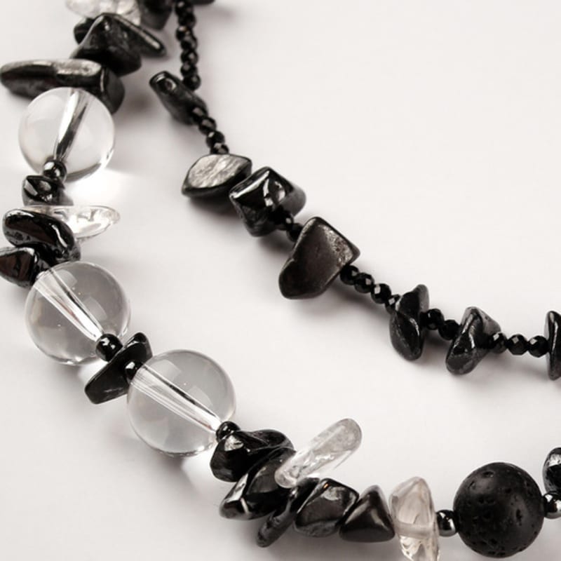 Rubati Necklace_THANATOS Layered Black Hematite