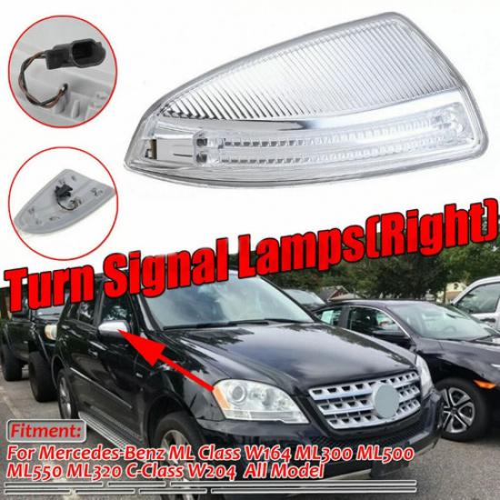 2Pcs For Mercedes W164 ML350 ML450 ML500 Car Door Mirror Turn Signal Light Lamps