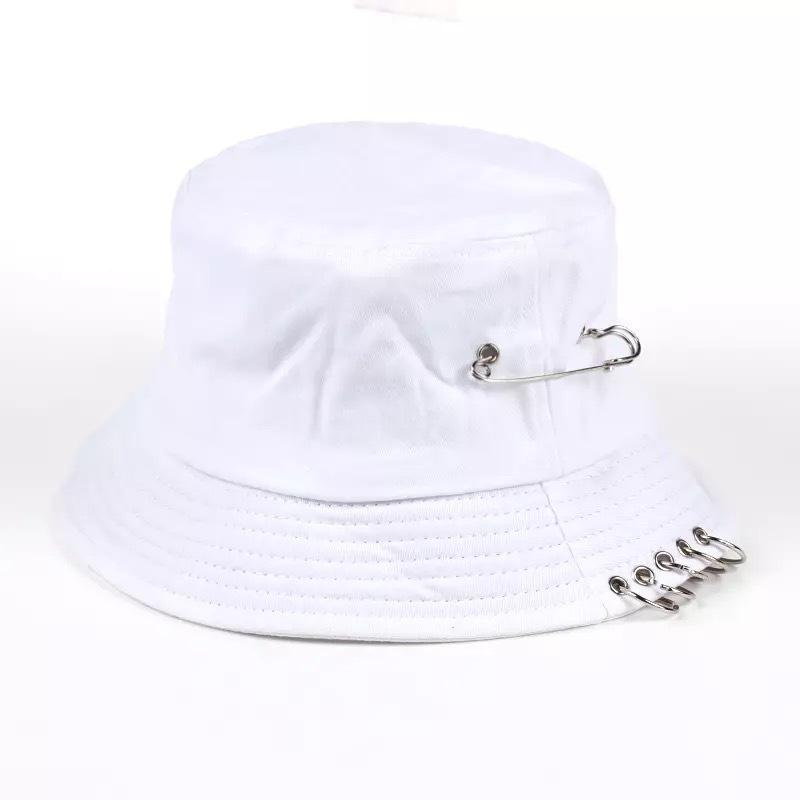 Hat summer breathable pin ring iron ring bucket hat men basin hat sunscreen sunshade bucket hat women