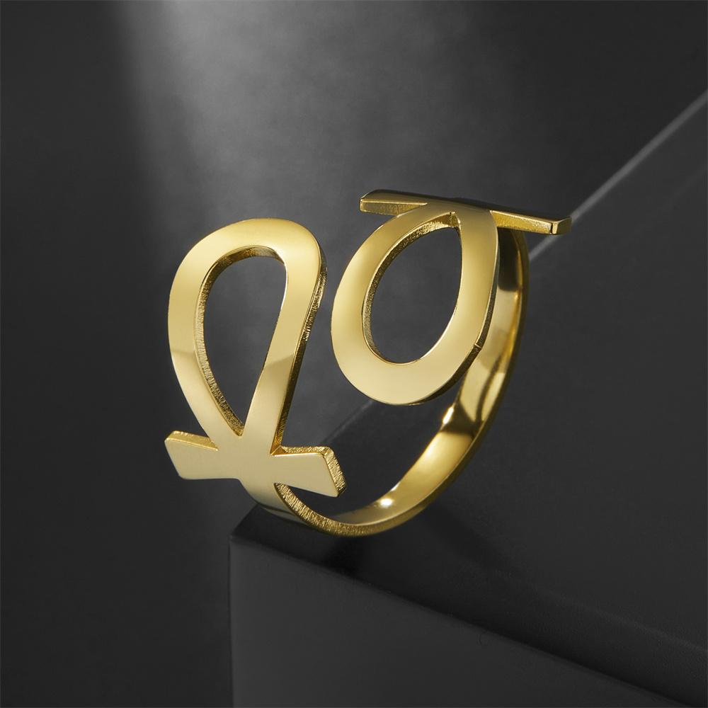 Cazador Egyptian Ankh Cross Women's Ring Vintage Amulet Stainless Steel Open Finger Rings Jewelry 2026 Birthday Gift Wholesale