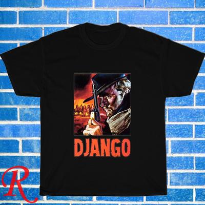 New!  Django Classic Western Actio Black  Grey  Navy  White Size S-5XL Unisex T-Shirt