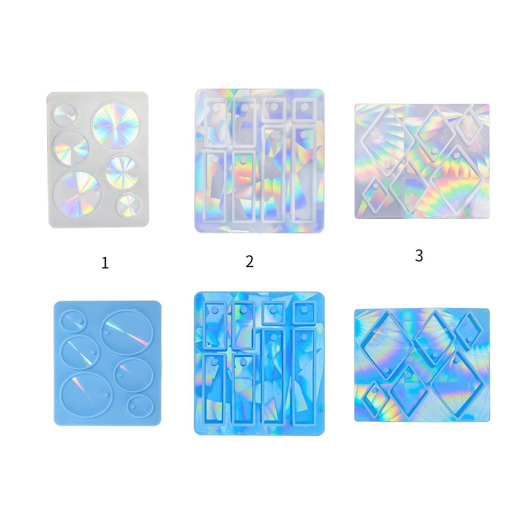 Light and Shadow Cartoo Resin Molds Rhombus Mold for Keychain Jewelry Making Elegant Earrings Crafting Supplies