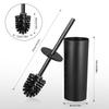 Schwarzes Toilettenbürsten- und Halter-Set Edelstahl Freistehende Toilettenbürste mit langem Griff Reinigungsgerät für Badezimmer