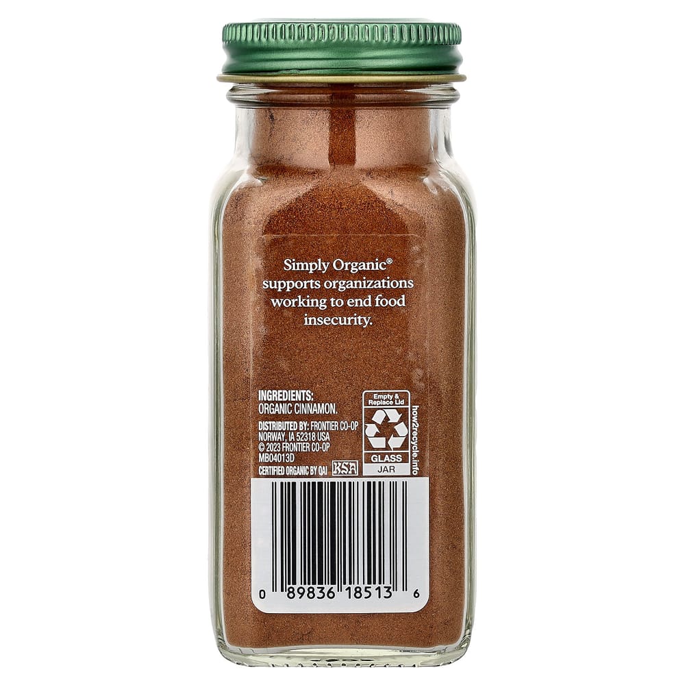 Simply Organic Cinnamon 69g (2.45oz)