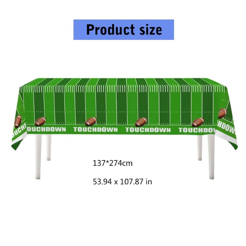 2Pcs Tablecloths For Football Party Decorations Disposable Football Table Runner Perfect For Game Day Celebration