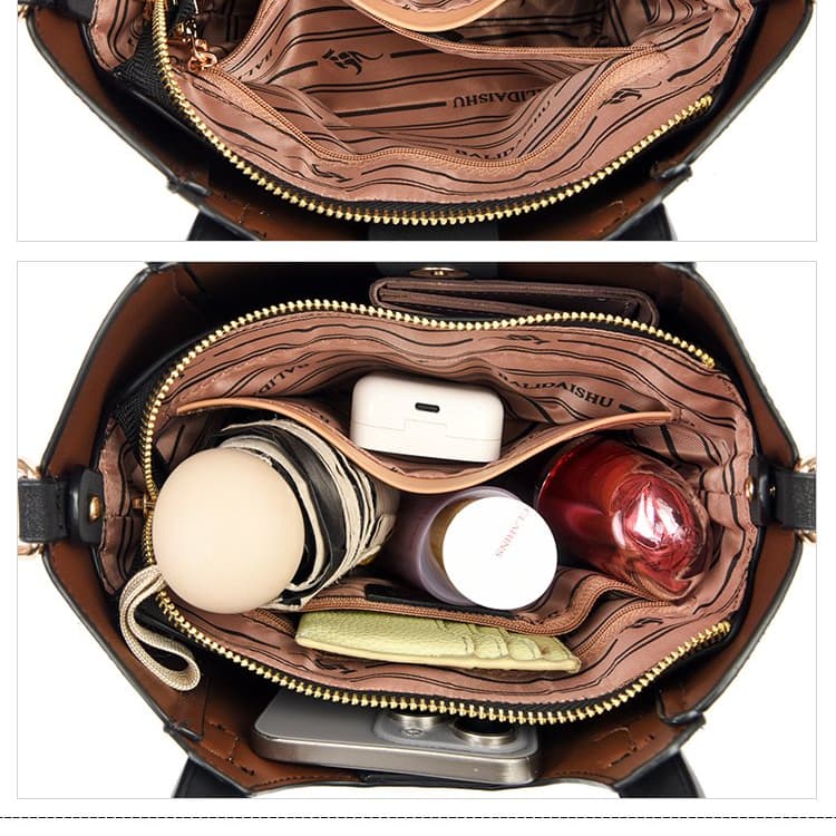 Retro large capacity portable messenger women's bag
