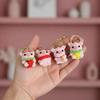 Handmaking Knitting Keychain Animal Doll Pig Pendant Jewelry Gift Crochet Pig Keychain  Bag Charm