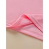 European sizes Summer Fashion Short-Sleeve T-Shirt for Girls Featuring a Cute Kitten with a Pink Bow And Heart Cartoon Print, a Versatile Casual Top