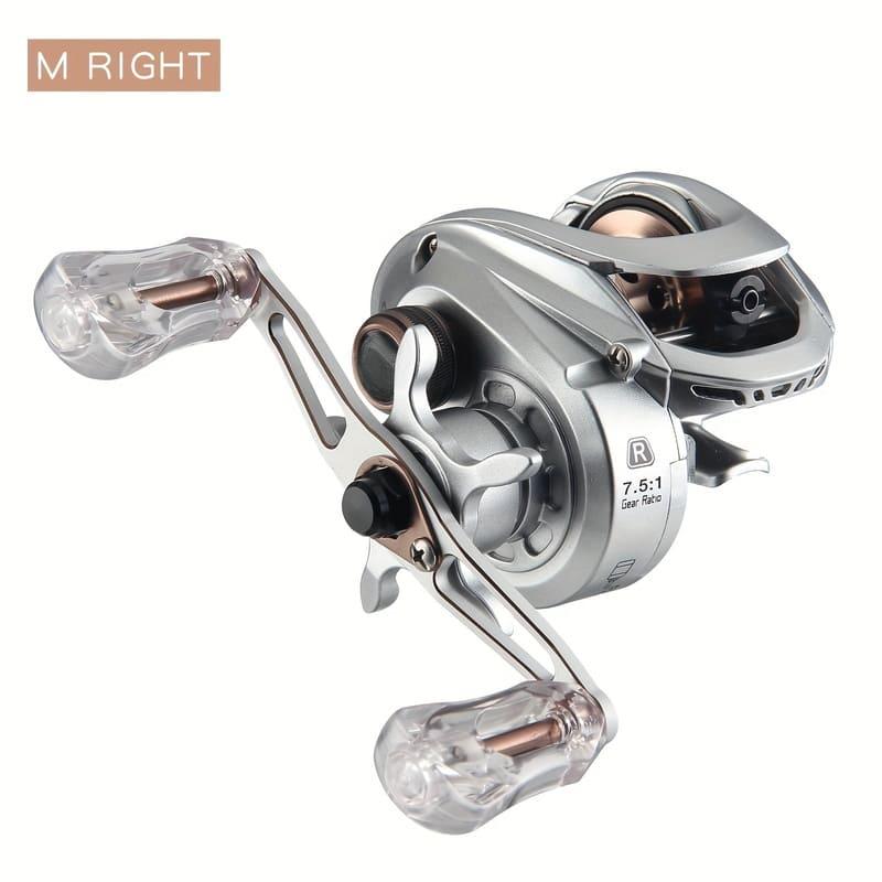 

Long-distance Casting Lure Water Drop Wheel Metal Gapless Fishing Reel High-speed Ratio Outdoor Fishing Tool Suitable for Saltwater and Freshwater Right коричневий