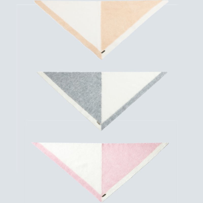 ERHKES 100% Cashmere Muffler Soft Triangle