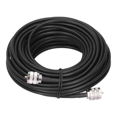 Cavo Coassiale RF Nero UHF Maschio a PL259 Cavi Convertitore Elettronico RG‑58 15 Metri
