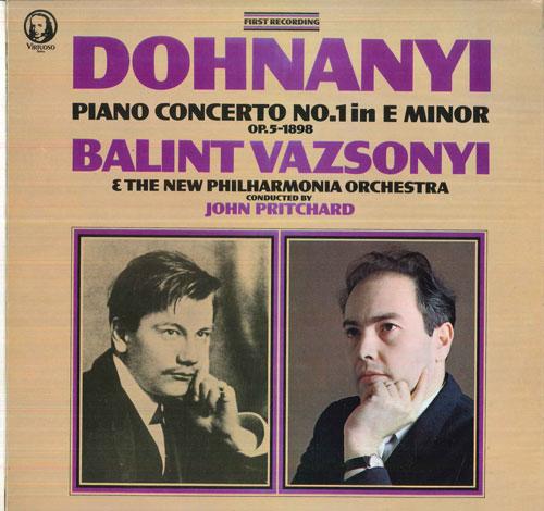

LP Record BALINT VAZSONYI, JOHN PRITCHARD, NE - Dohnanyi Piano Concerto No1 In E Mi TPLS13052 PYE RECORDS 1972 UK Classical Used