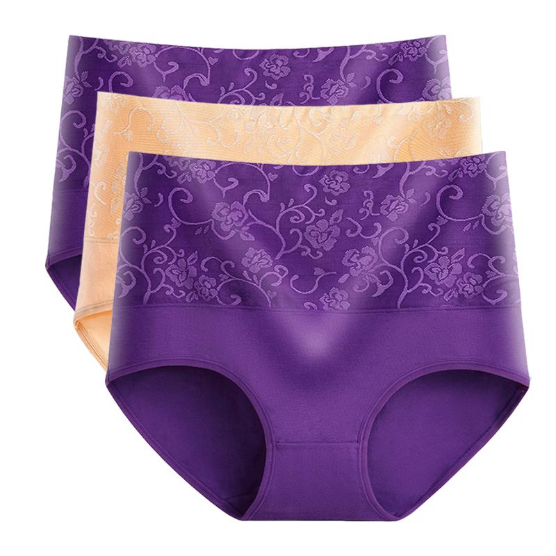 

M-5XL Трусики для жінок з високою талією, абдомінальна білизна, бавовняні безшовні трусики, дівчинка великого розміру, інтимна білизна, жіночі 3 шт./лот 3XL