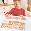 Crianças Montessori Madeira Sensorial Matemática Tábua Contagem com Palitos Combinando Blocos Numéricos Pré-escola Aprendizagem Aprendizado Brinquedos Educativos Conjuntos Crianças Pequenas