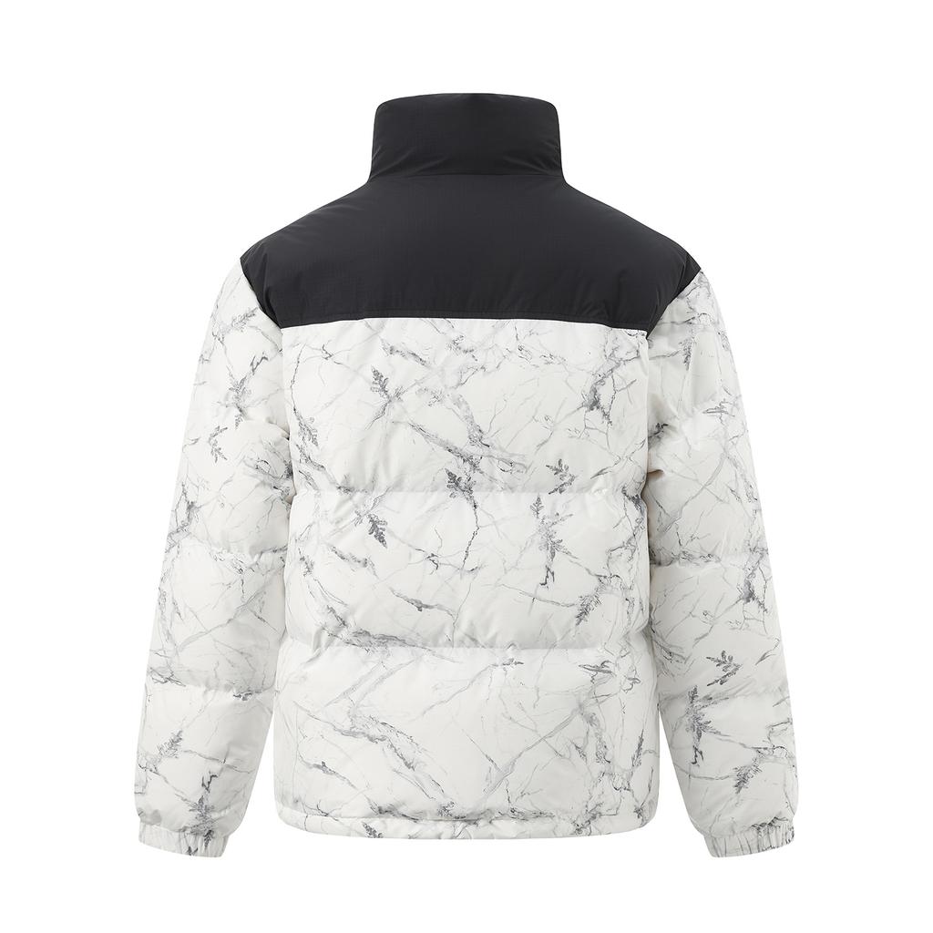 Li Ning Hot Pots Down Collection Sports Fashion Collection Down Jacket Unisex Black White Ice Crackle AYMU601-2