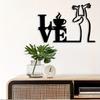 1PC Love Metal Wall Art Vintage Cast Iron Decor for Living Room Office Cafe Home Gift