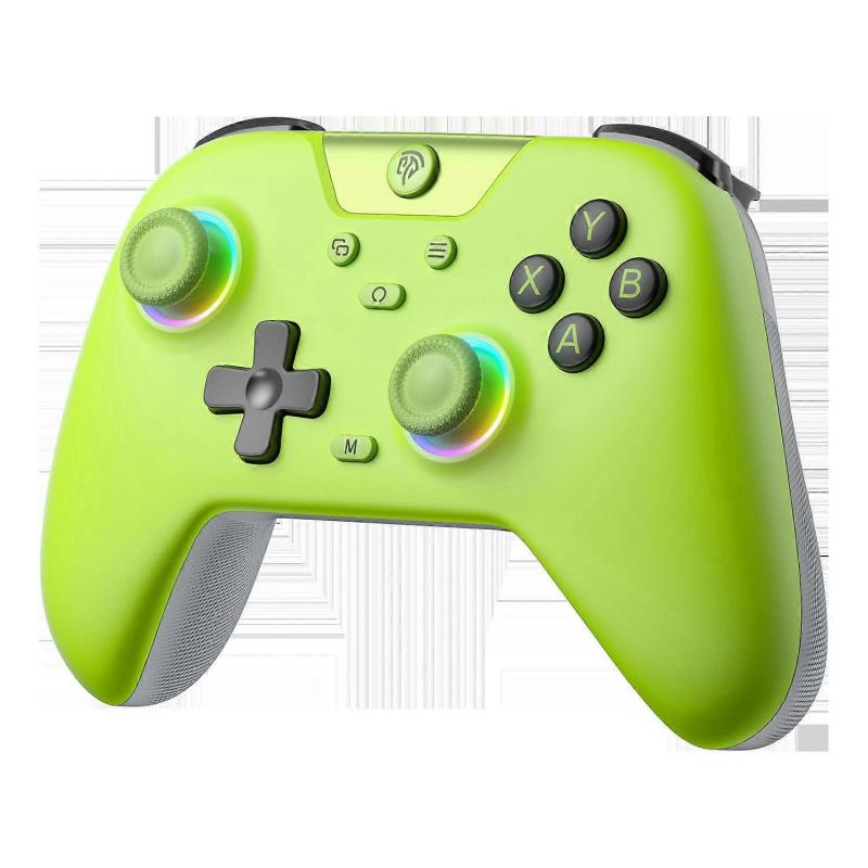 X05 Wireless Gamepad Bluetooth Gaming Controller Compatible with PC/Phone/Switch/ Steam Gamer, RGB Light, Hall Effect(Green)