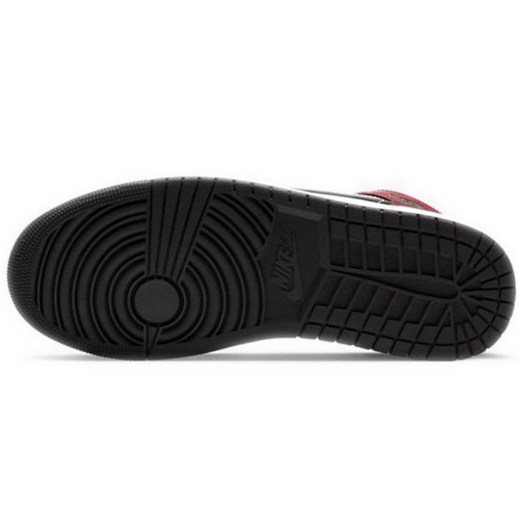 Air Jordan 1 Mid Chicago Black Toe Unisex Sneakers Red Gym-Red White 554724-069