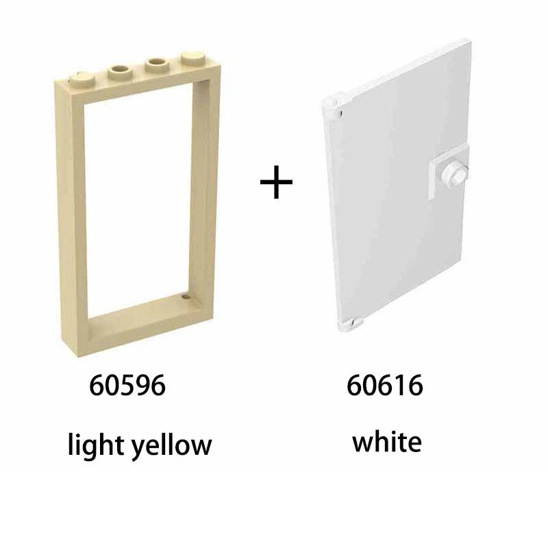 10pcs1x4x6 Door Frame Smart Window Compatible with 60596 60616 MOC Parts, Building Block Model Accessories, Children's Toys