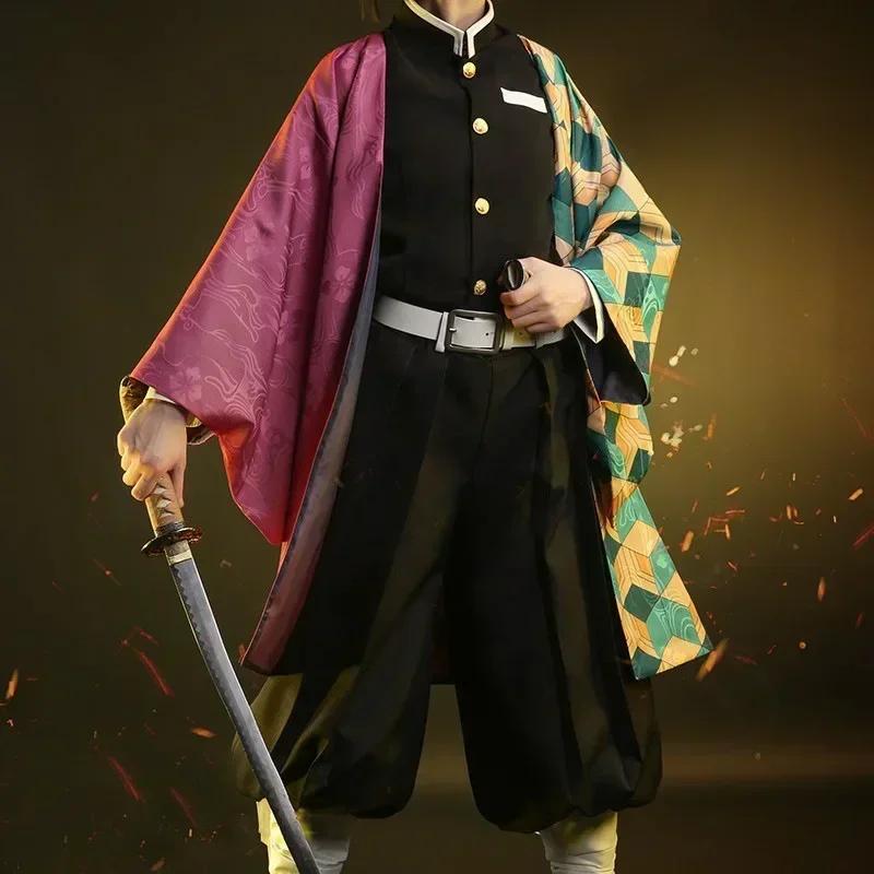 Anime Slepkava Tomioka Giyuu Cosplay Kostīms