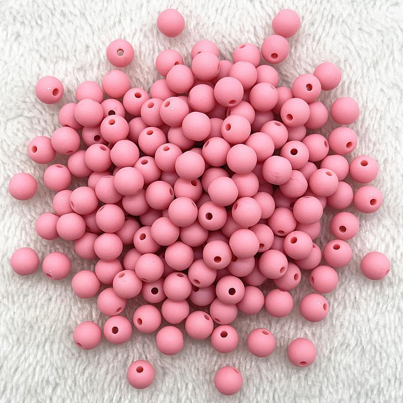 New 8mm 10mm Round Acrylic Matte Beads Loose Spacer Beads for Jewelry Making DIY Handmade Bracelets Accessory