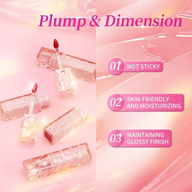 SOWIN - Glass Glow Lasting Lip Gloss - 4 Colors