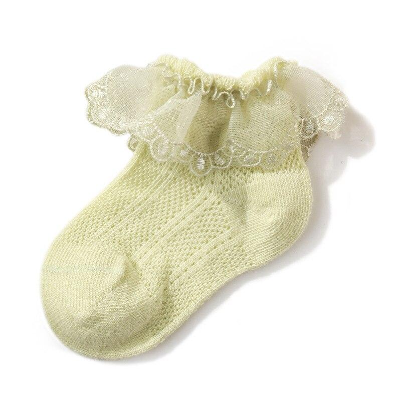 Nowe krótkie skarpetki do kostek dla dziewczynki lato cienka czesana bawełna dziecko księżniczka taniec koronkowe skarpetki dziewczyna dla 3-12 maluchów skarpetki dziecięce