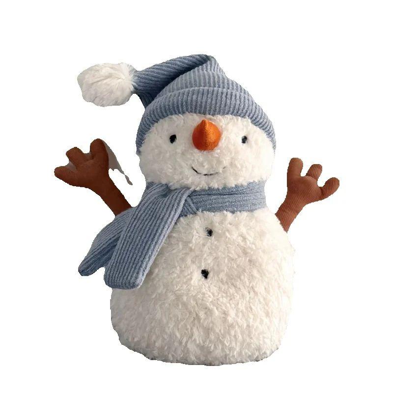 22CM Super Cute Sammy Snowman Plush Toy Cute White With DIY Scarf Hat Wnter Snowman Placating Doll Send Children Birthday Gift