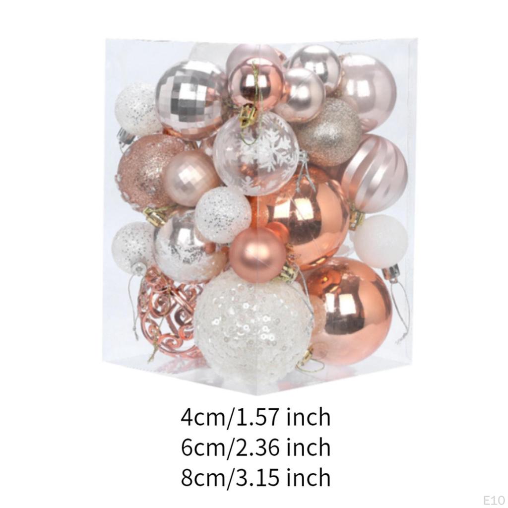 36 Piece Set for Christmas Tree Decoration, Hanging Balls Festivities