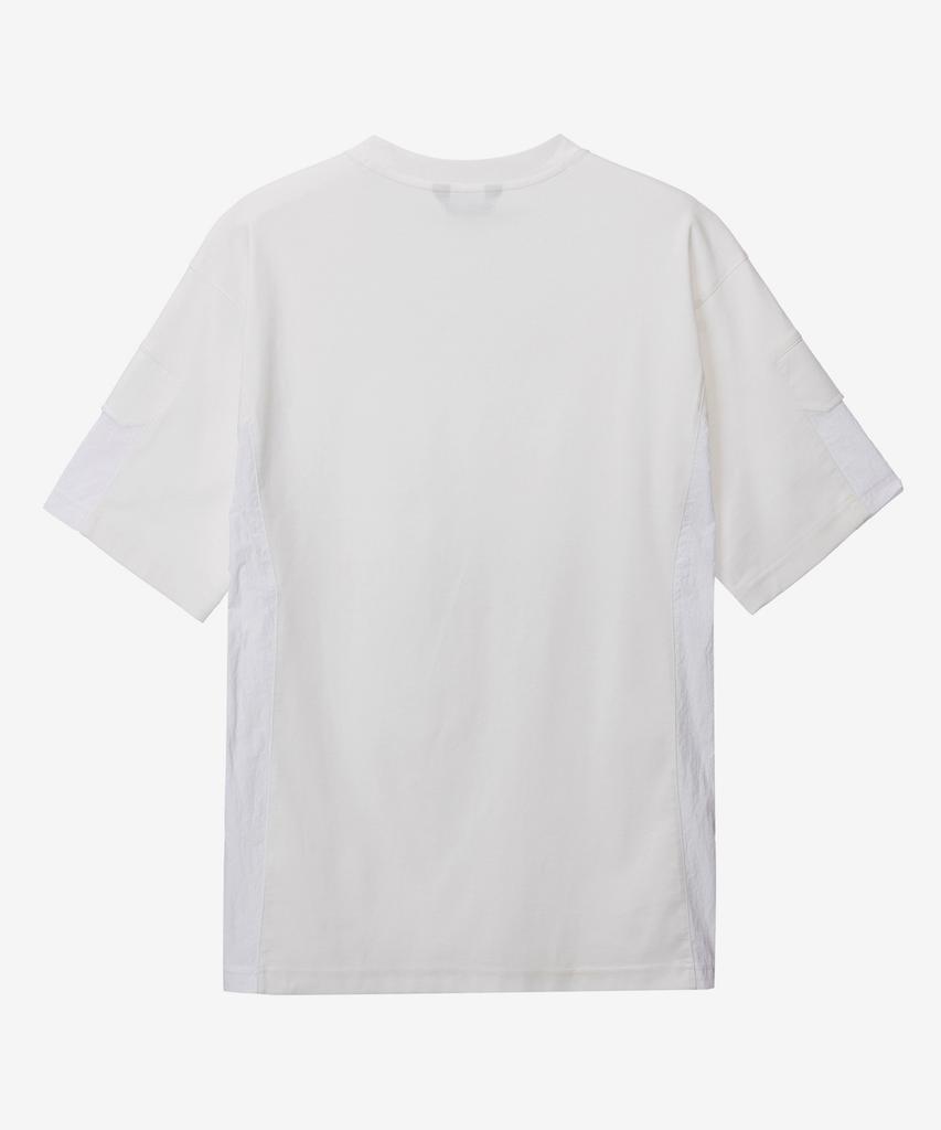 MINDBRIDGE [Cool] Woven Mix Side Pocket Semi-Oversized T-Shirt - 2 Colors Myts3141