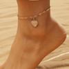 European & American Retro Letter Butterfly Pendant Multi-Layer Beach Anklet Set