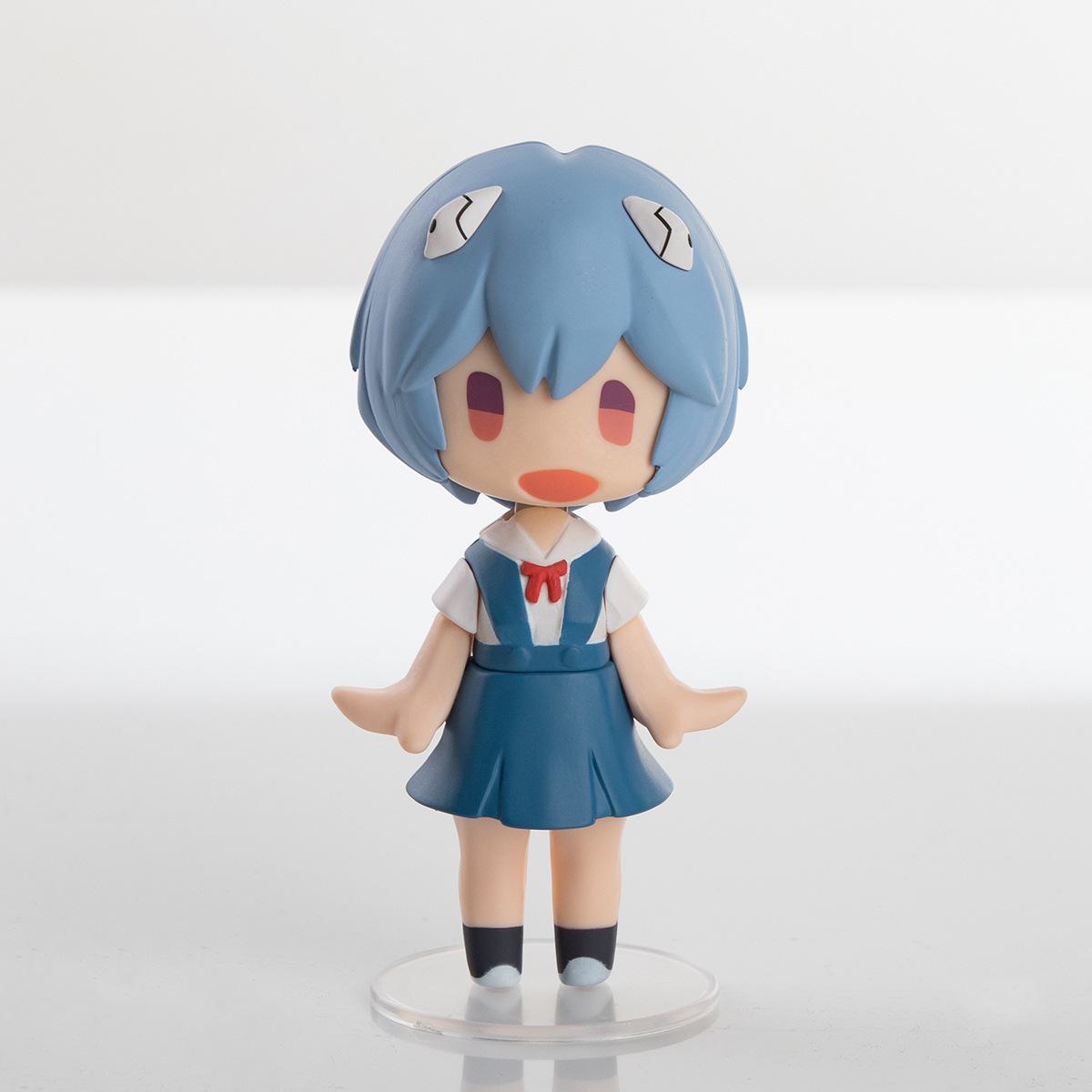 

Серия строительных блоков Q-версии, аниме-украшения с качающимися головами Синдзи, Аски и Рей из Gospel War - модель ручной работы Building Blocks Zero School Uniform 0.1 8262