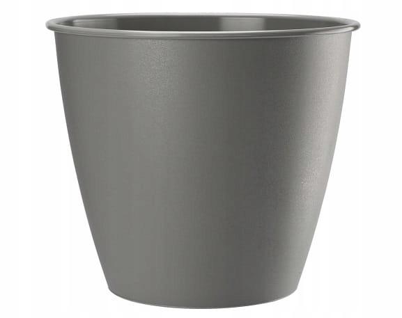 Round plastic flowerpot Azalea gray 17x157cm